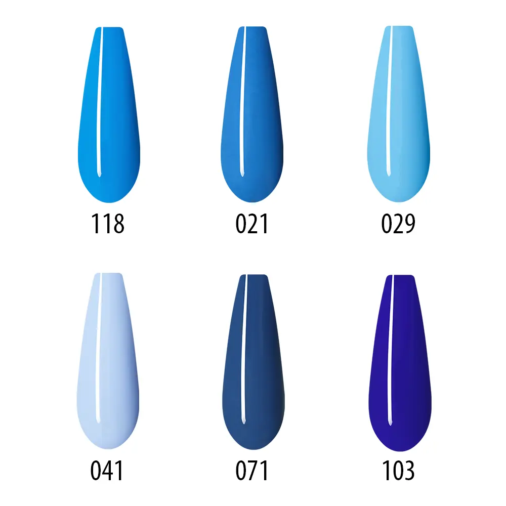 Gel Polish Set (6 pcs) Blue