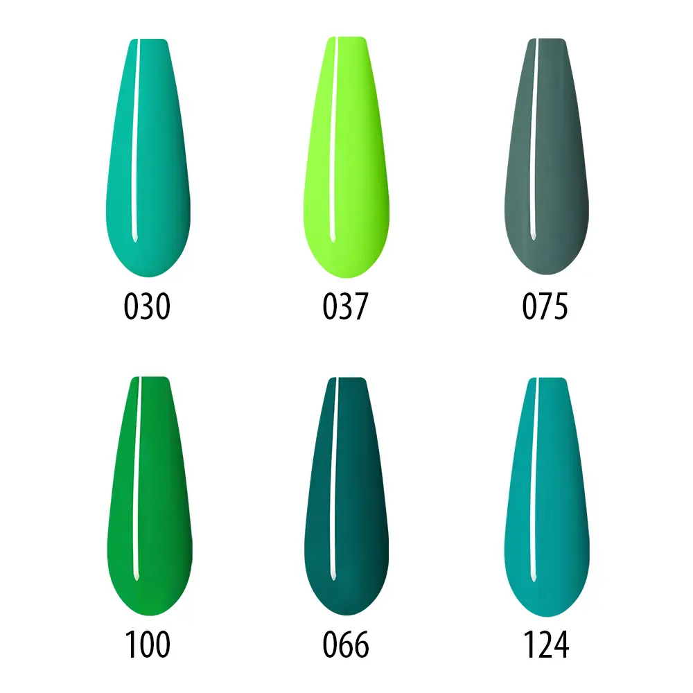Gel Polish Set (6 pcs) Green