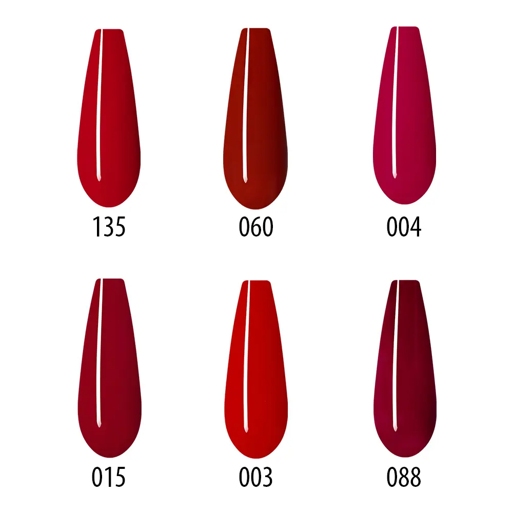 Gel Polish Set (6 pcs) Red
