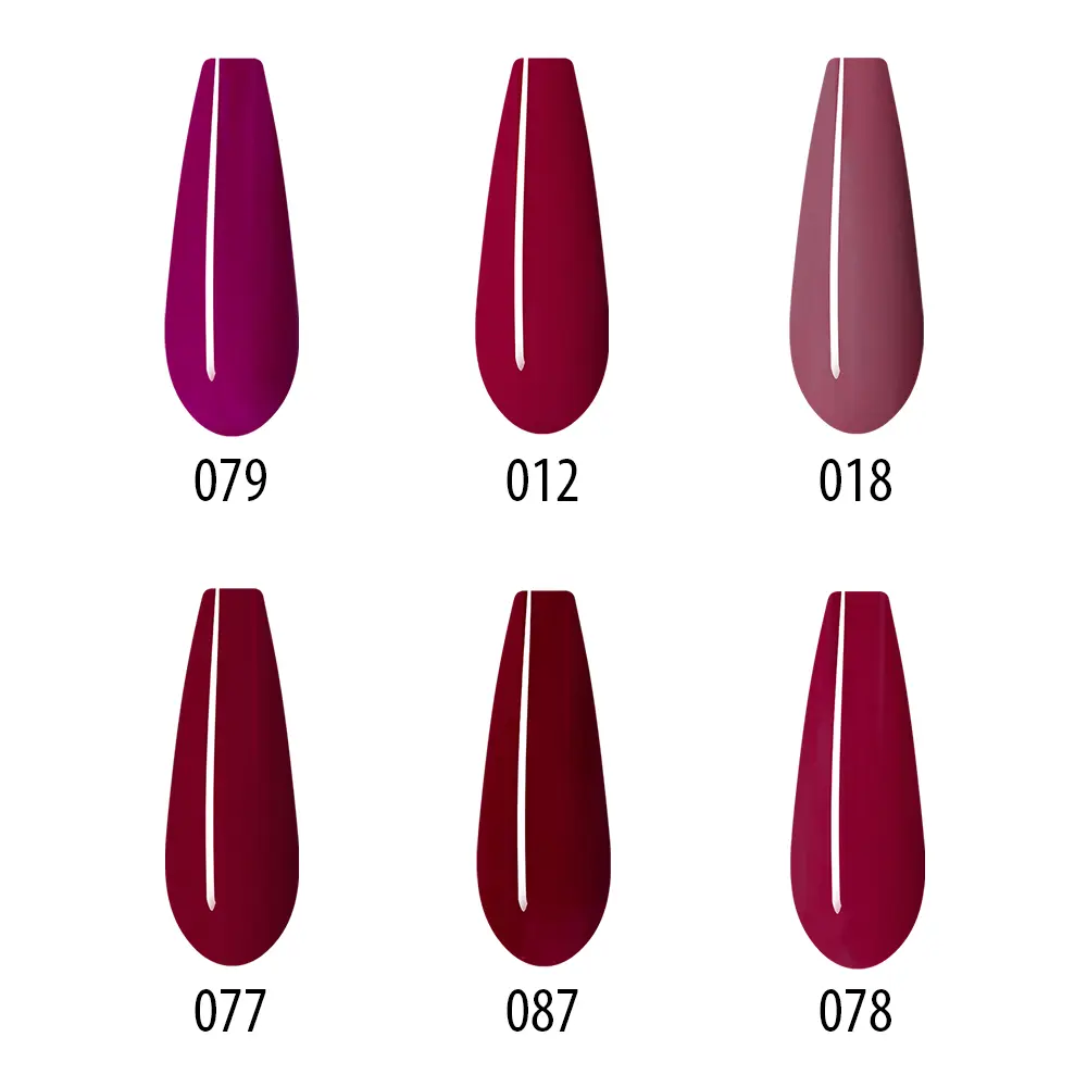 Gel Polish Set (6 pcs) Wine